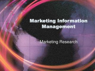 Marketing Information Management