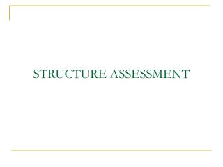 STRUCTURE ASSESSMENT
