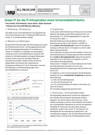 Green IT für die IT-Infrastruktur eines Universitätsklinikums