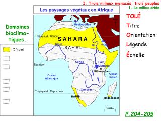 Les paysages végétaux en Afrique