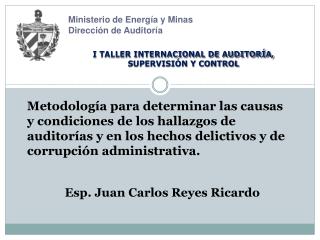 Ministerio de Energía y Minas Dirección de Auditoría