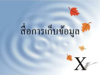 สื่อการเก็บข้อมูล