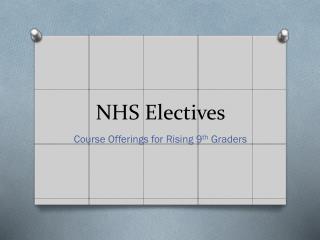 NHS Electives