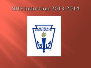 NHS Induction 2013-2014