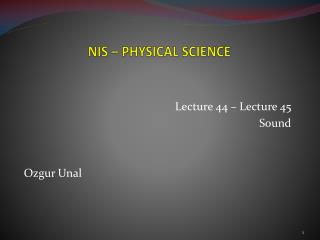 NIS – PHYSICAL SCIENCE