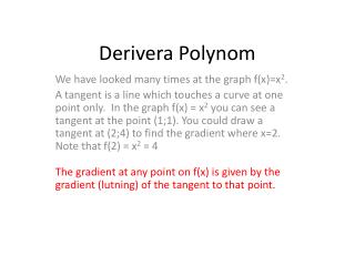 Derivera Polynom