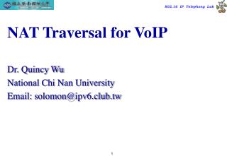 NAT Traversal for VoIP