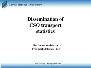 Jim Dalton, statistician, Transport Statistics, CSO