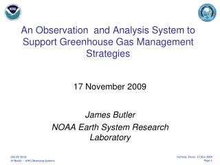 An Observation and Analysis System to Support Greenhouse Gas Management Strategies