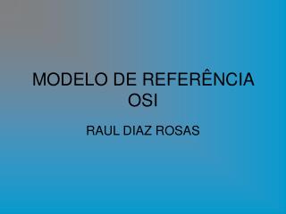 MODELO DE REFERÊNCIA OSI