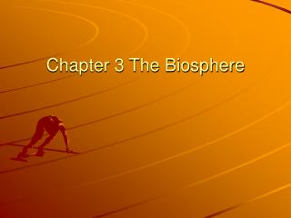 Chapter 3 The Biosphere