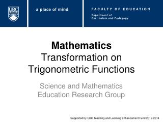 Mathematics Transformation on Trigonometric Functions