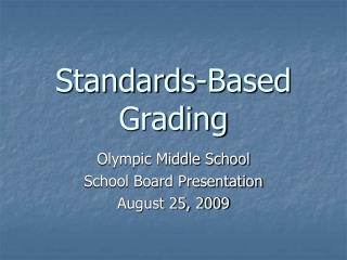 Standards-Based Grading