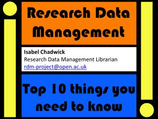 Research Data Management