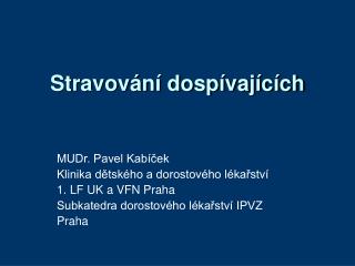 Stravování dospívajících