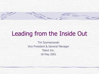 Leading from the Inside Out