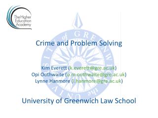 Crime and Problem Solving