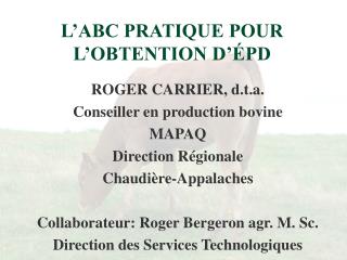 L’ABC PRATIQUE POUR L’OBTENTION D’ÉPD