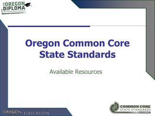 Oregon Common Core State Standards