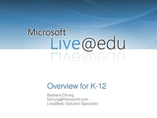 Overview for K-12