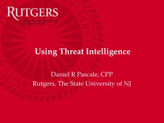 Using Threat Intelligence