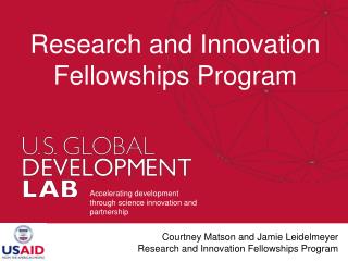 Research and Innovation Fellowships Program