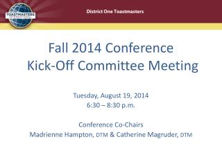 Fall 2014 Conference Kick-Off Committee Meeting