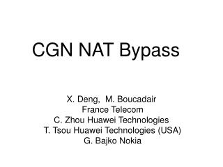 CGN NAT Bypass