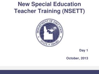 New Special Education Teacher Training (NSETT)