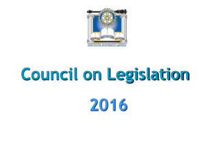 Council on Legislation