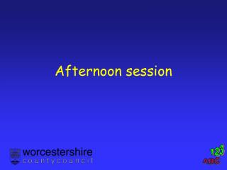 Afternoon session
