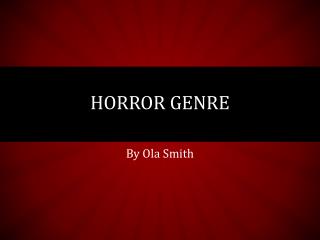 Horror Genre