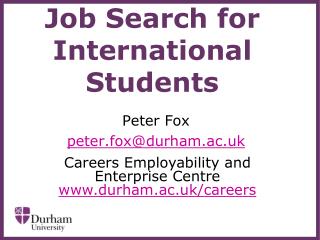 Job Search for International Students