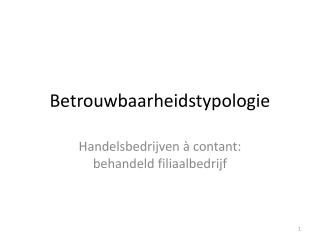 Betrouwbaarheidstypologie