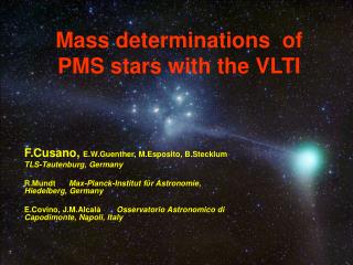 Mass determinations of PMS stars with the VLTI