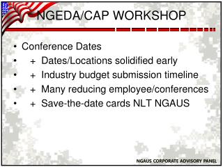 NGEDA/CAP WORKSHOP