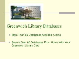 Greenwich Library Databases