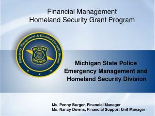 Financial Management Homeland Security Grant Program