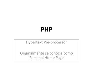 PHP