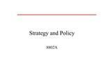 Strategy and Policy