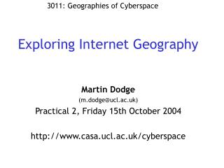 Exploring Internet Geography