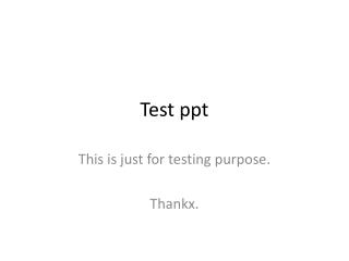 Test ppt