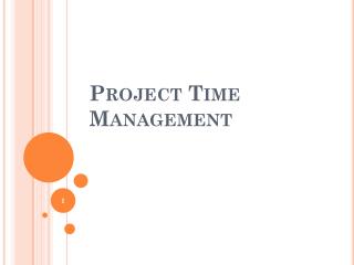 Project Time Management