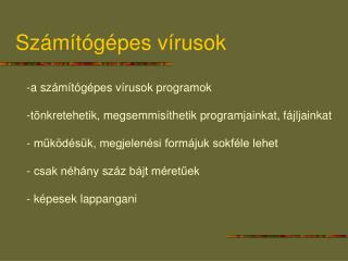 Számítógépes vírusok