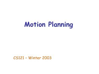 Motion Planning