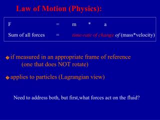 Law of Motion (Physics):