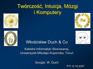Twórczość, Intuicja, Mózgi i Komputery