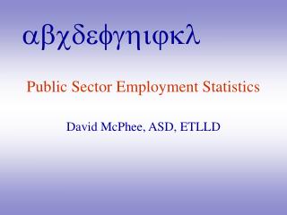 Public Sector Employment Statistics