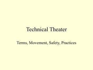 Technical Theater