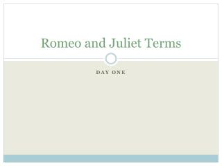 Romeo and Juliet Terms
